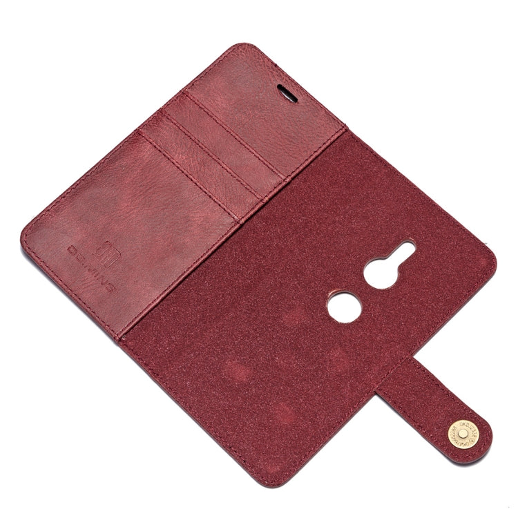 Crazy Horse Texture Flip Detachable Magnetic Leather Case for Sony Xperia XZ2, with Holder & Card Slots & Wallet