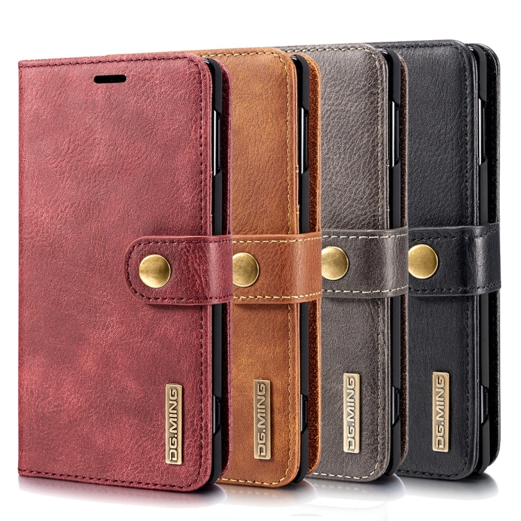 Crazy Horse Texture Flip Detachable Magnetic Leather Case for Sony Xperia XZ2, with Holder & Card Slots & Wallet