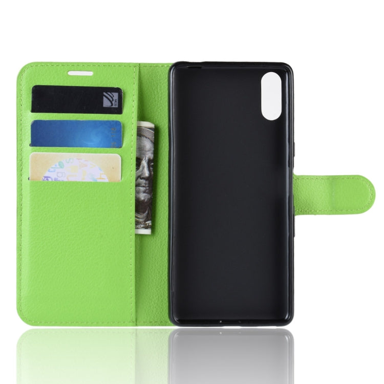 Litchi Texture Horizontal Flip Leather Case for Sony Xperia L3, with Wallet & Holder & Card Slots