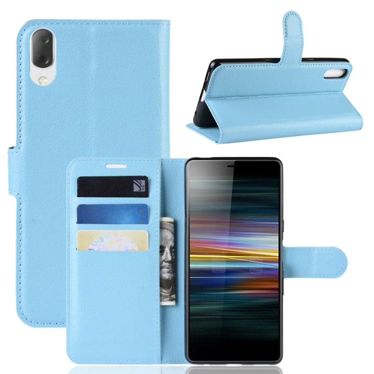 Litchi Texture Horizontal Flip Leather Case for Sony Xperia L3, with Wallet & Holder & Card Slots