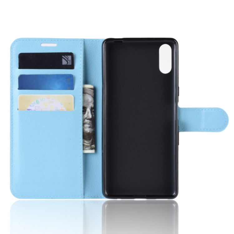 Litchi Texture Horizontal Flip Leather Case for Sony Xperia L3, with Wallet & Holder & Card Slots