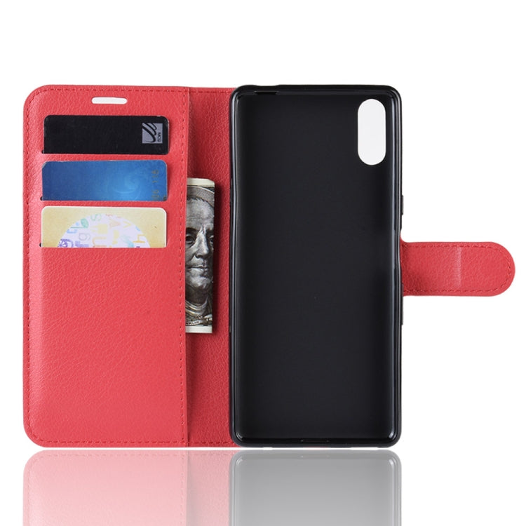 Litchi Texture Horizontal Flip Leather Case for Sony Xperia L3, with Wallet & Holder & Card Slots