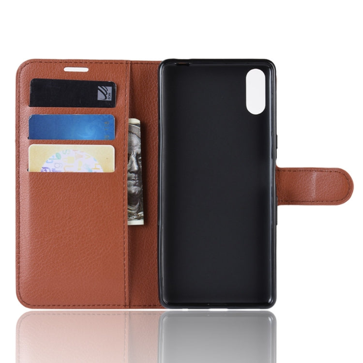 Litchi Texture Horizontal Flip Leather Case for Sony Xperia L3, with Wallet & Holder & Card Slots