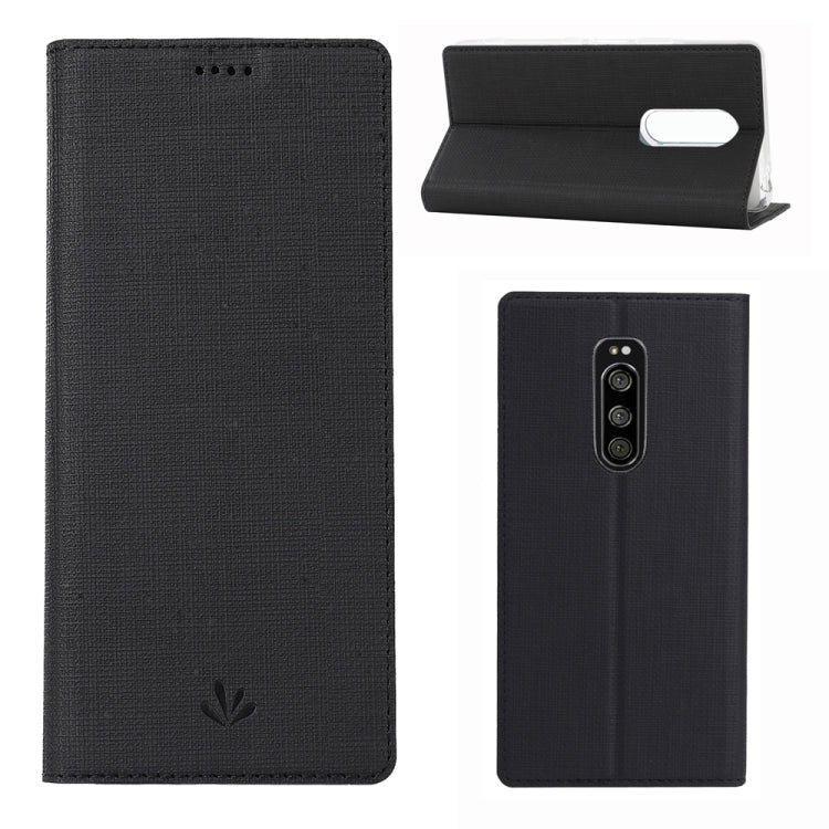 ViLi Texture PU Leather Case for SONY Xperia 1 / Sony Xperia XZ4 ,with Holder & Card Slots & Wallet