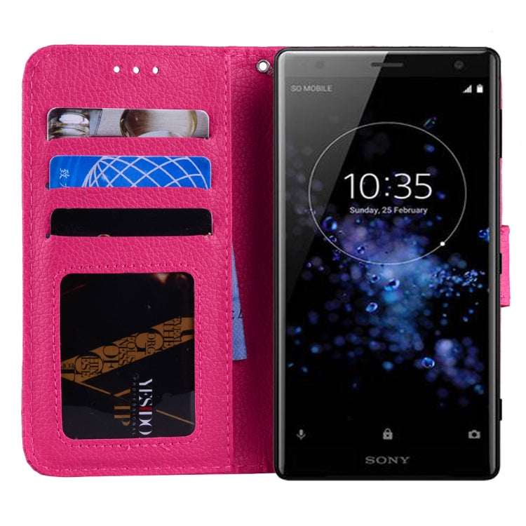 Litchi Texture Horizontal Flip Leather Case for Sony Xperia XZ2 , with Wallet & Holder & Card Slots & Lanyard