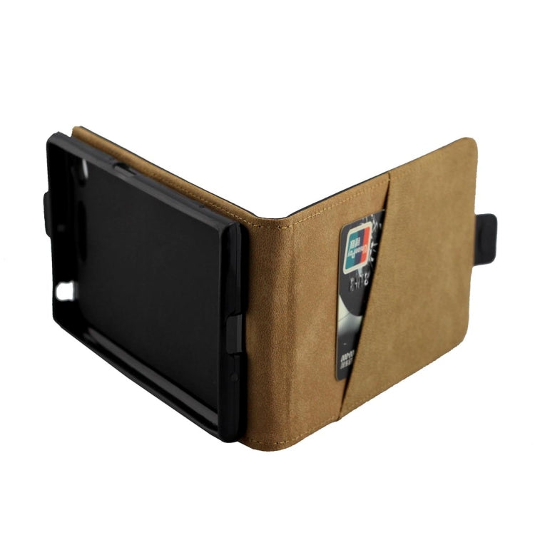 For Sony Xperia XZ1 TPU Business Style Vertical Flip Protective Leather Case with Card Slot(Black)