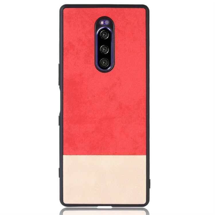 Shockproof Color Matching Denim PC + PU + TPU Protective Case for Sony Xperia 1