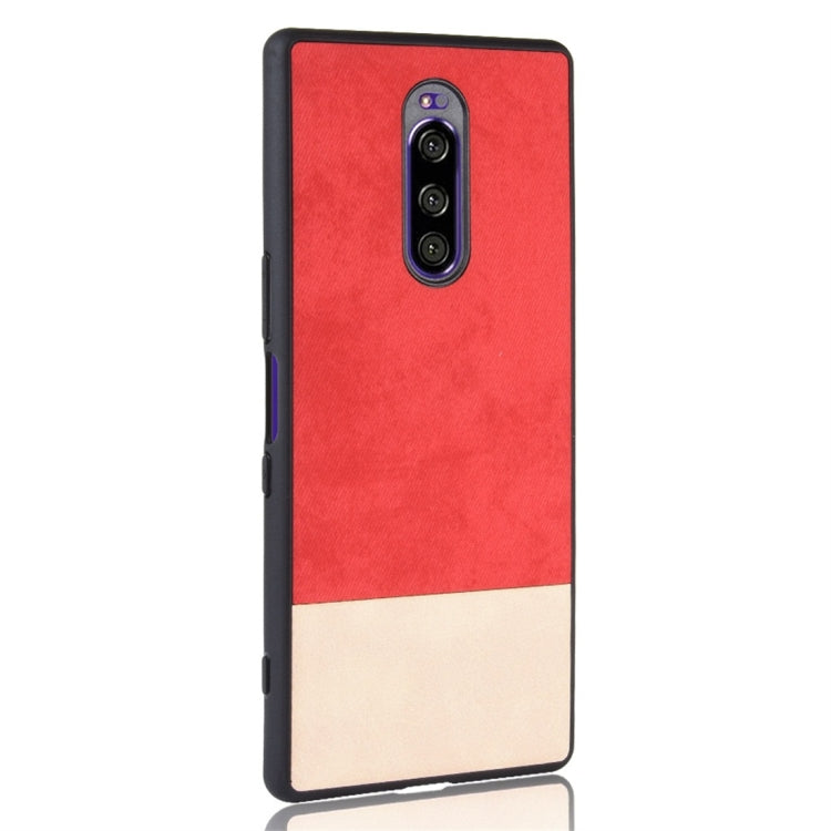 Shockproof Color Matching Denim PC + PU + TPU Protective Case for Sony Xperia 1