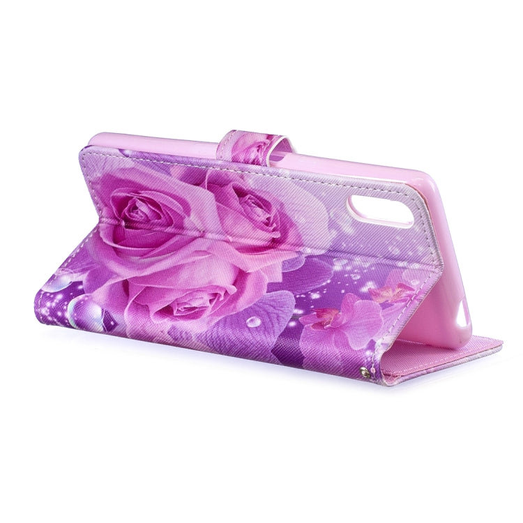 Rose Pattern Horizontal Flip Leather Case for Sony Xperia L3, with Holder & Card Slots & Wallet