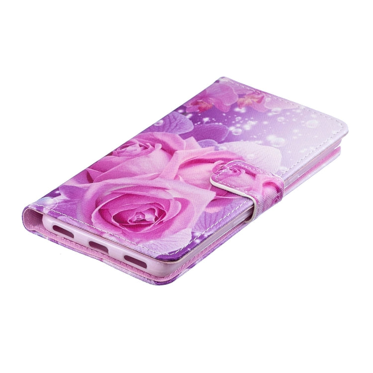 Rose Pattern Horizontal Flip Leather Case for Sony Xperia L3, with Holder & Card Slots & Wallet