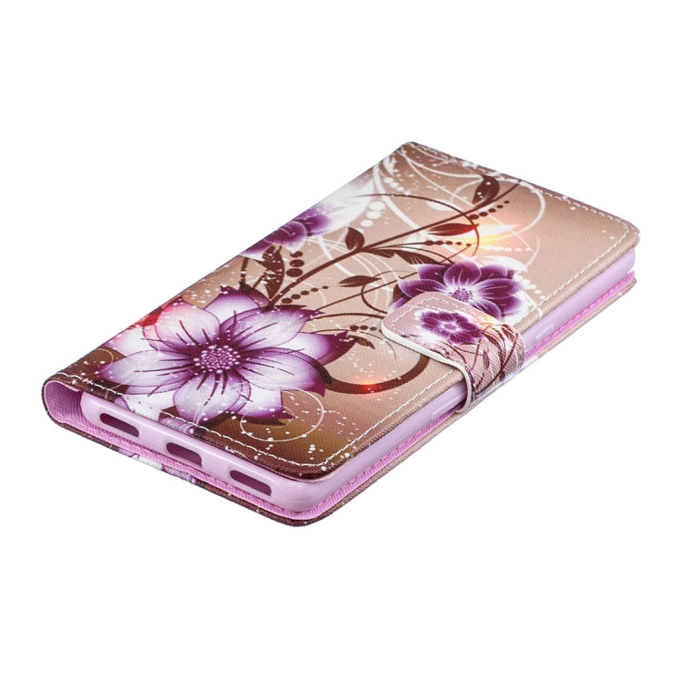 Lotus Pattern Horizontal Flip Leather Case for Sony Xperia L3, with Holder & Card Slots & Wallet
