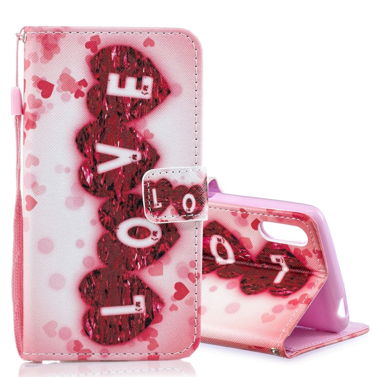 Love Pattern Horizontal Flip Leather Case for Sony Xperia L3, with Holder & Card Slots & Wallet