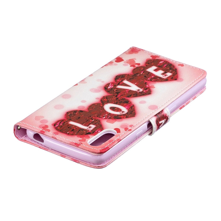 Love Pattern Horizontal Flip Leather Case for Sony Xperia L3, with Holder & Card Slots & Wallet