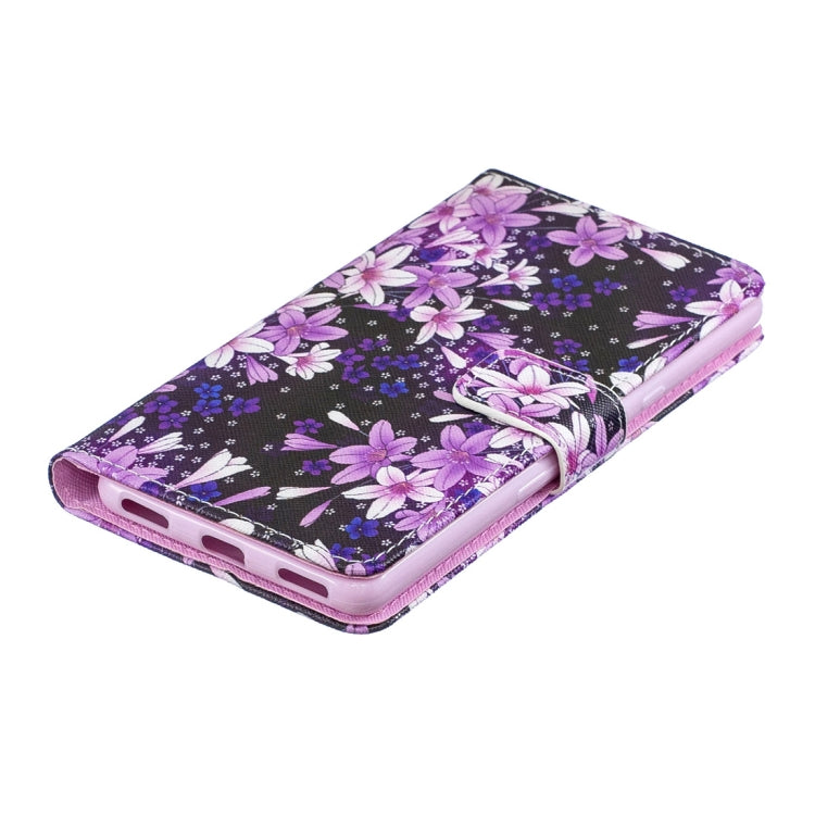 Lily Pattern Horizontal Flip Leather Case for Sony Xperia L3, with Holder & Card Slots & Wallet