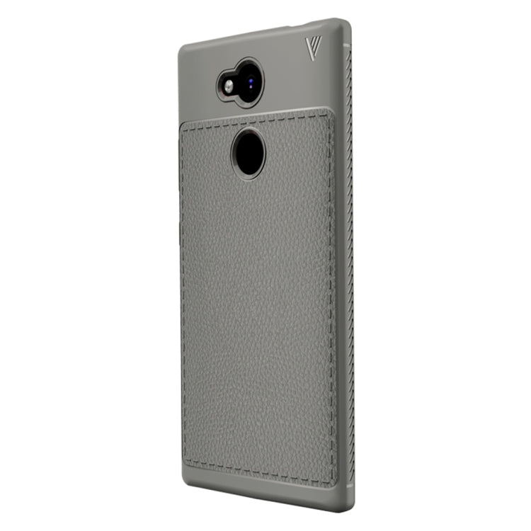 Lenuo Leshen Series for Sony Xperia L2 TPU Litchi Texture Dropproof Protective Back Cover Case