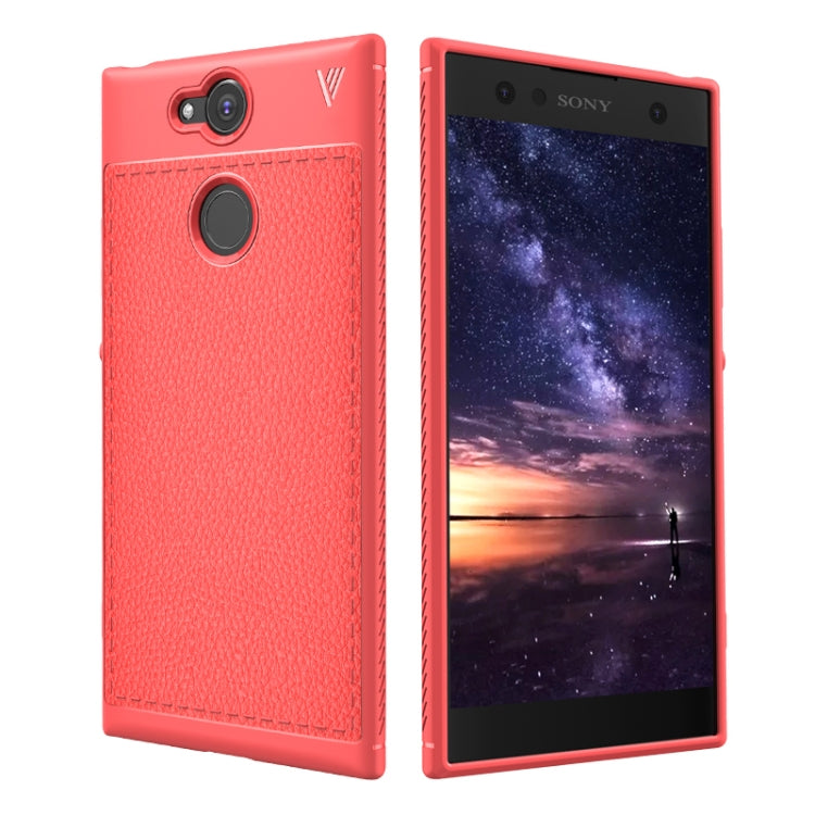 Lenuo Leshen Series for Sony Xperia XA2 TPU Litchi Texture Dropproof Protective Back Cover Case