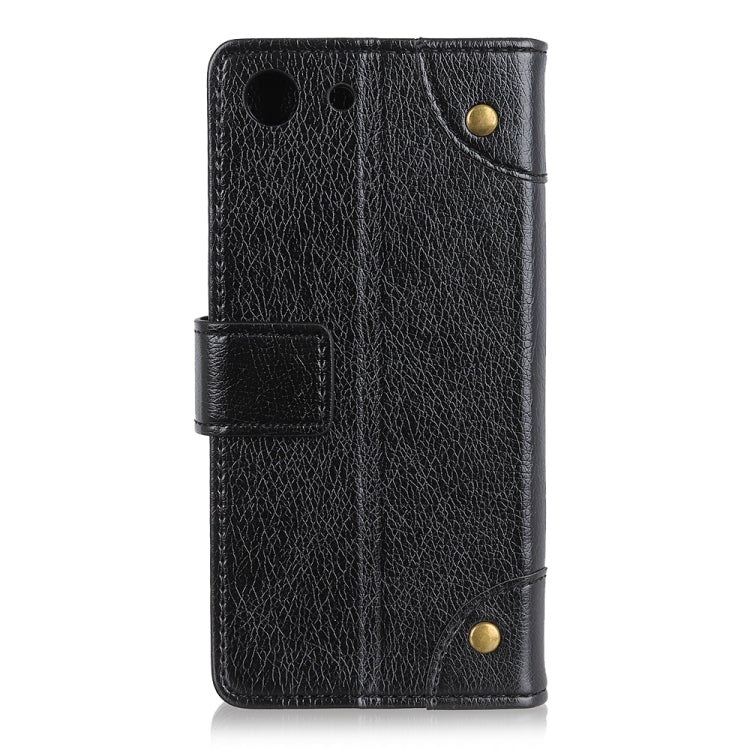 Copper Buckle Nappa Texture Horizontal Flip Leather Case for Sony XPERIA ACE SO-02L, with Holder & Card Slots & Wallet