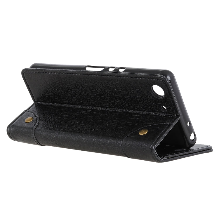 Copper Buckle Nappa Texture Horizontal Flip Leather Case for Sony XPERIA ACE SO-02L, with Holder & Card Slots & Wallet