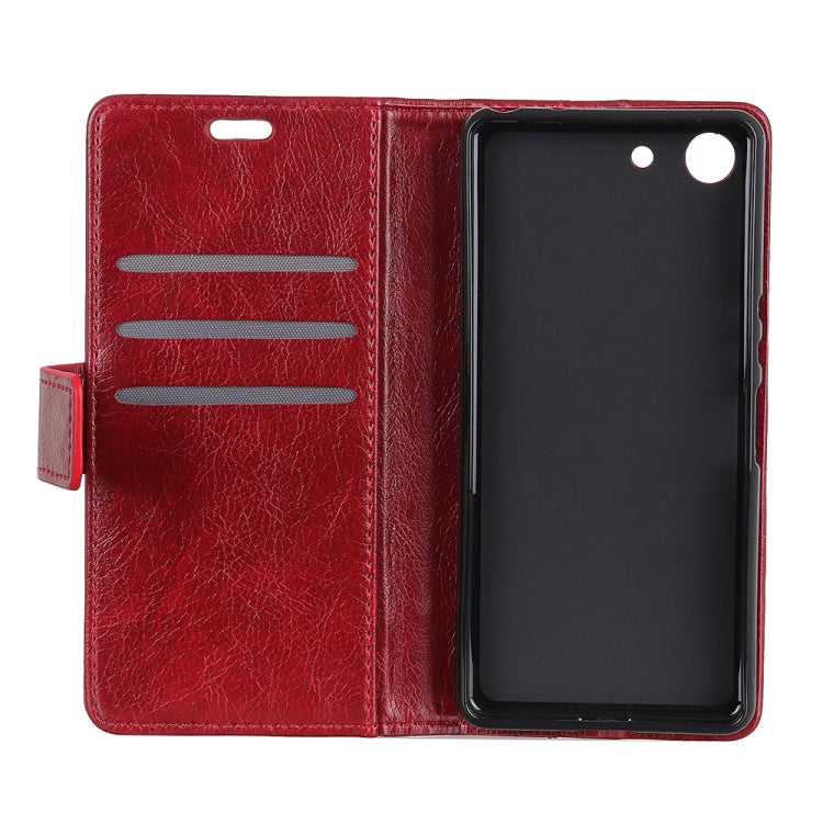 Copper Buckle Nappa Texture Horizontal Flip Leather Case for Sony XPERIA ACE SO-02L, with Holder & Card Slots & Wallet