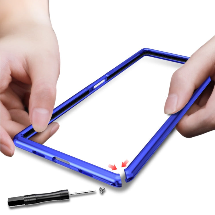 Arc Series Metal Frame + Tempered Glass Cover Case for Sony Xperia 10