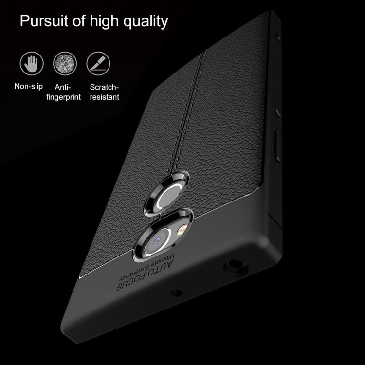 For Sony Xperia XA2 Ultra Litchi Texture Soft TPU Protective Back Cover Case
