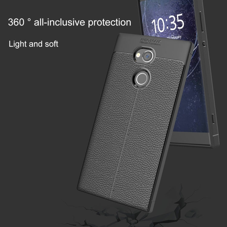 For Sony Xperia XA2 Ultra Litchi Texture Soft TPU Protective Back Cover Case