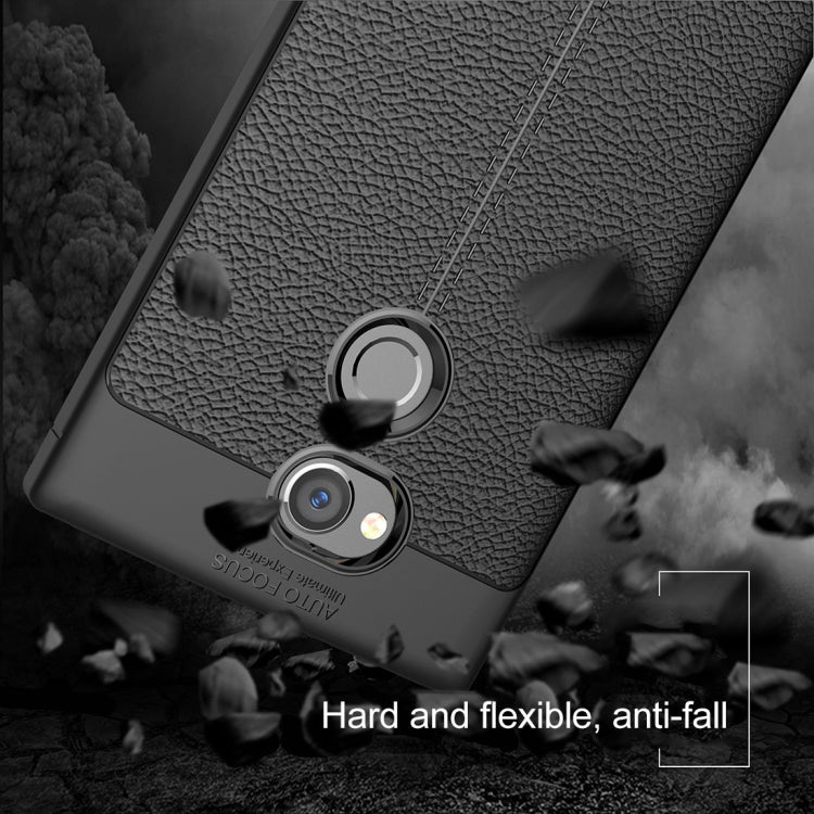 For Sony Xperia XA2 Ultra Litchi Texture Soft TPU Protective Back Cover Case