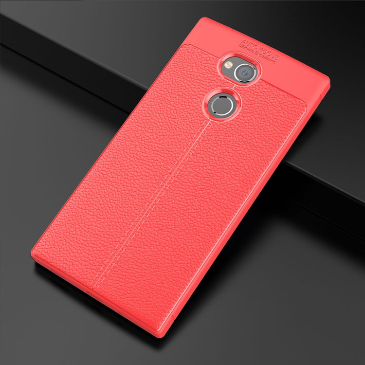 For Sony Xperia XA2 Ultra Litchi Texture Soft TPU Protective Back Cover Case