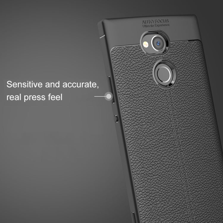 For Sony Xperia XA2 Ultra Litchi Texture Soft TPU Protective Back Cover Case