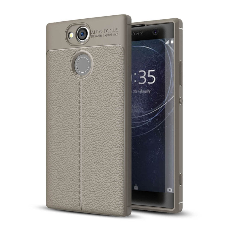 For Sony Xperia XA2 Litchi Texture Soft TPU Protective Back Cover Case