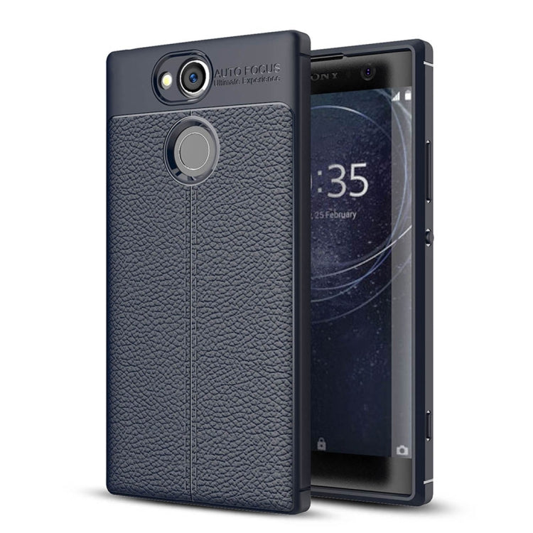 For Sony Xperia XA2 Litchi Texture Soft TPU Protective Back Cover Case