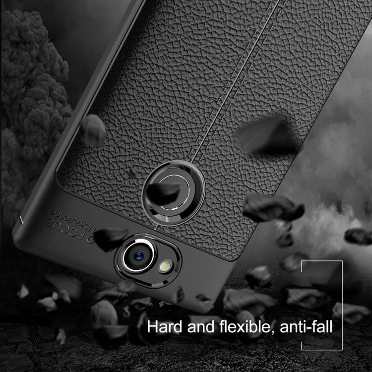For Sony Xperia XA2 Litchi Texture Soft TPU Protective Back Cover Case
