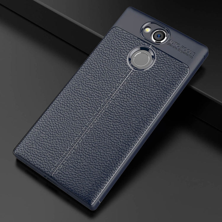 For Sony Xperia XA2 Litchi Texture Soft TPU Protective Back Cover Case