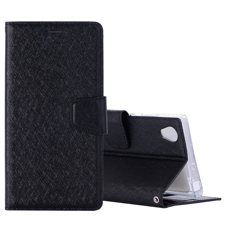 For Sony Xperia XA1 Plus Silk Texture Horizontal Flip Leather Case with Holder & Card Slots & Wallet & Photo Frame