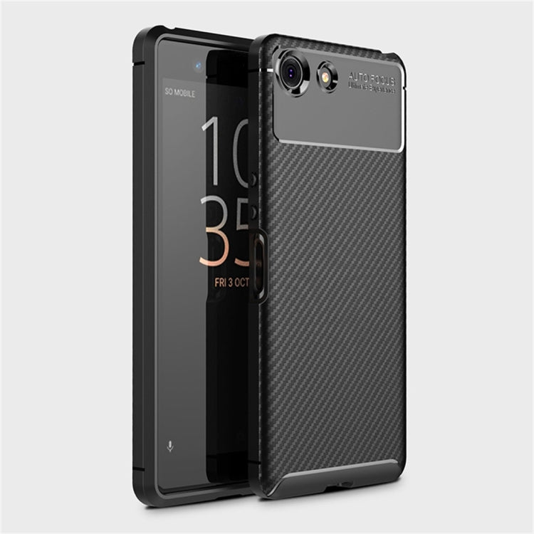 Carbon Fiber Texture Shockproof TPU Case for Sony Xperia XZ4 Compact