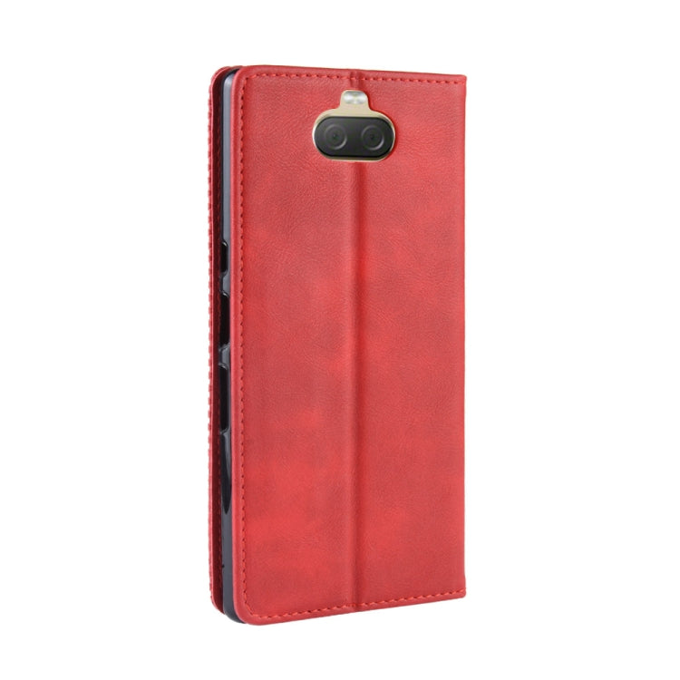 Magnetic Buckle Retro Texture Horizontal Flip Leather Case for Sony Xperia 10 Plus, with Holder & Card Slots & Wallet