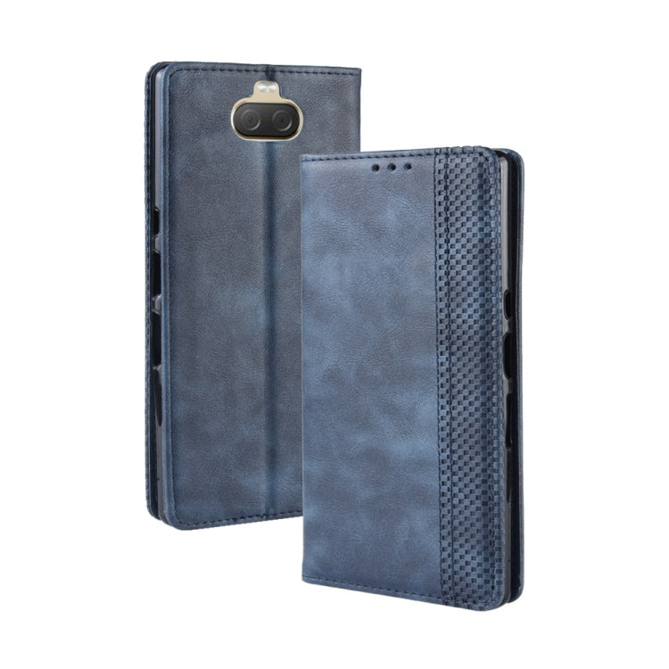 Magnetic Buckle Retro Texture Horizontal Flip Leather Case for Sony Xperia 10, with Holder & Card Slots & Wallet