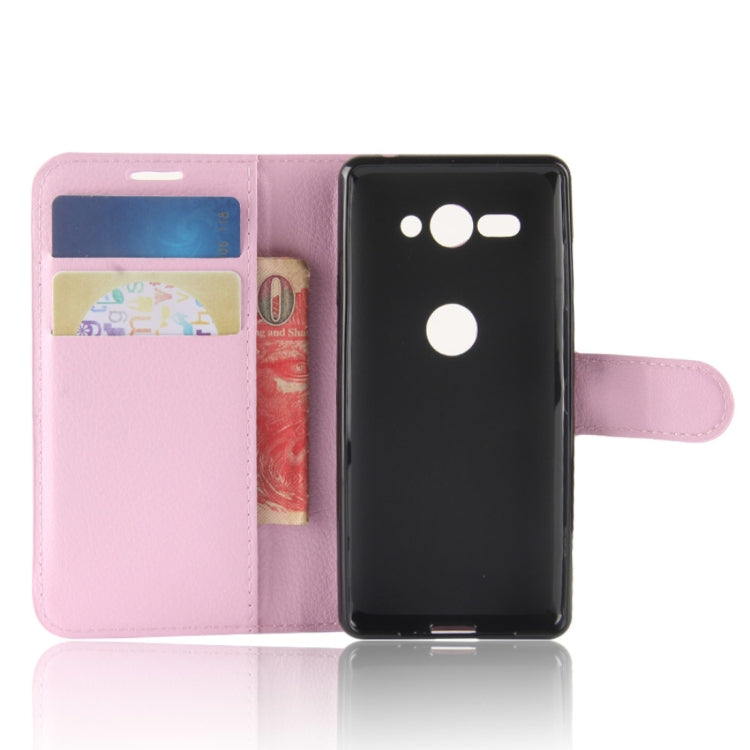 For Sony Xperia XZ2 Compact PU + TPU Litchi Texture Horizontal Flip Leather Case with Wallet & Holder & Card Slots