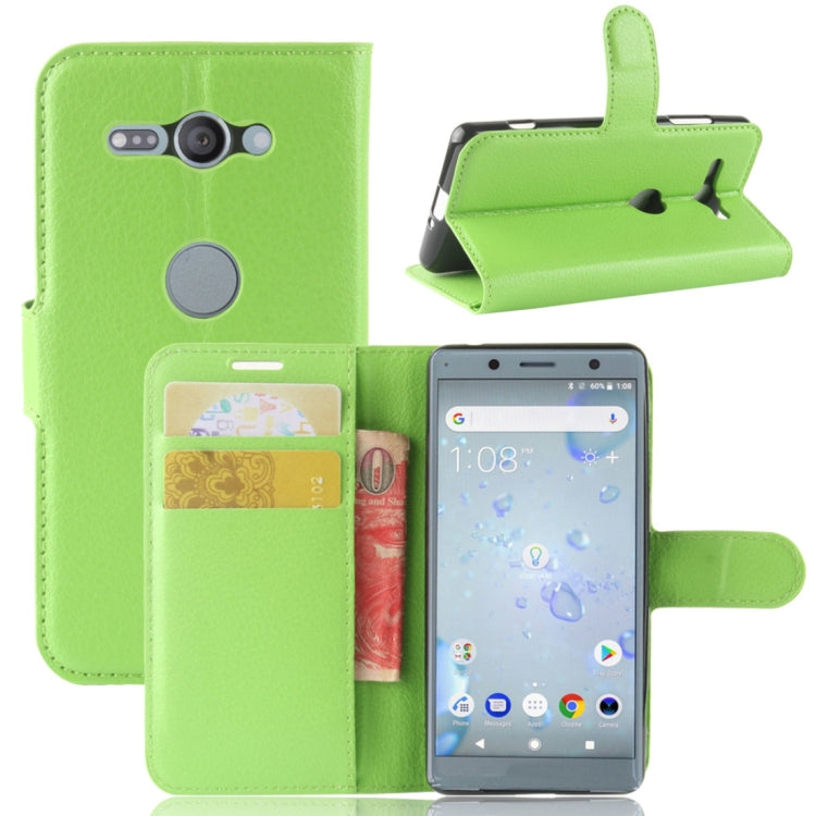 For Sony Xperia XZ2 Compact PU + TPU Litchi Texture Horizontal Flip Leather Case with Wallet & Holder & Card Slots