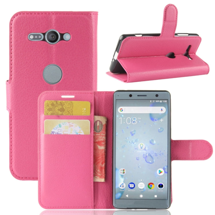 For Sony Xperia XZ2 Compact PU + TPU Litchi Texture Horizontal Flip Leather Case with Wallet & Holder & Card Slots