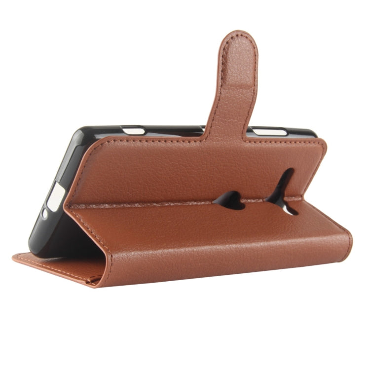 For Sony Xperia XZ2 Compact PU + TPU Litchi Texture Horizontal Flip Leather Case with Wallet & Holder & Card Slots