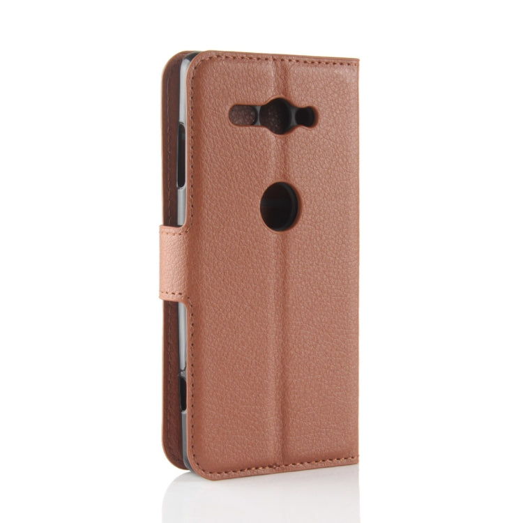 For Sony Xperia XZ2 Compact PU + TPU Litchi Texture Horizontal Flip Leather Case with Wallet & Holder & Card Slots