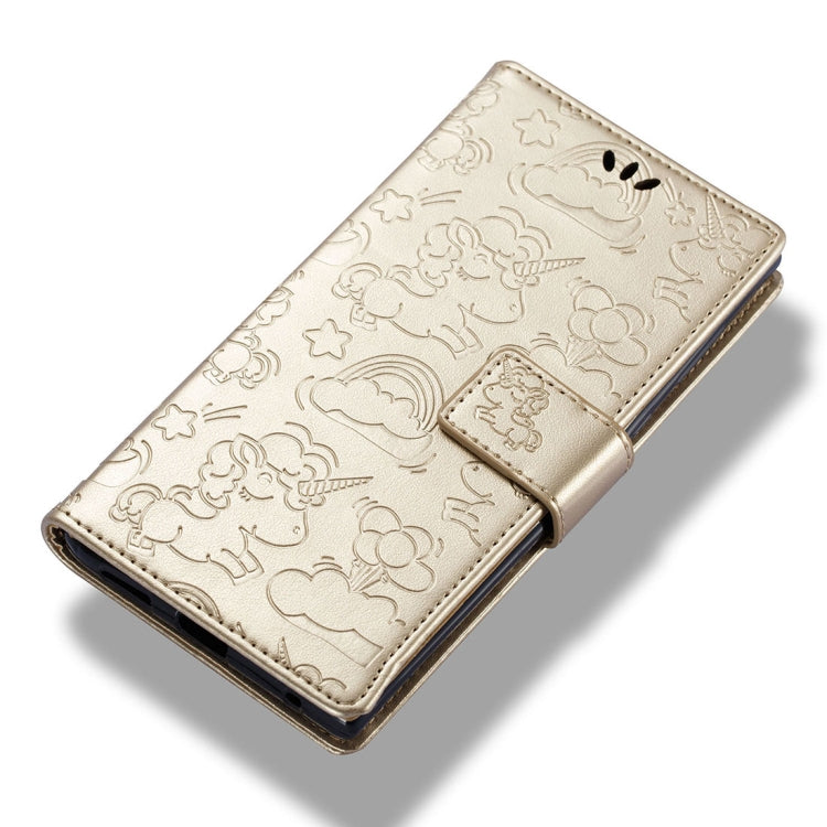 For Sony Xperia L1 Pressed Horse Cloud Print Horizontal Flip Leather Case with Holder & Card Slots & Wallet & Lanyard