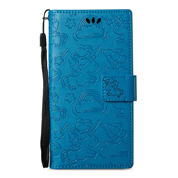 For Sony Xperia L1 Pressed Horse Cloud Print Horizontal Flip Leather Case with Holder & Card Slots & Wallet & Lanyard