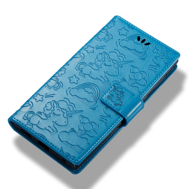 For Sony Xperia L1 Pressed Horse Cloud Print Horizontal Flip Leather Case with Holder & Card Slots & Wallet & Lanyard