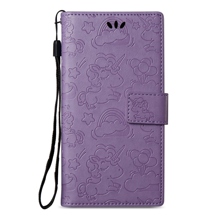 For Sony Xperia L1 Pressed Horse Cloud Print Horizontal Flip Leather Case with Holder & Card Slots & Wallet & Lanyard
