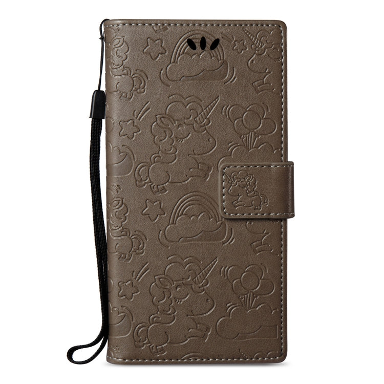 For Sony Xperia L1 Pressed Horse Cloud Print Horizontal Flip Leather Case with Holder & Card Slots & Wallet & Lanyard