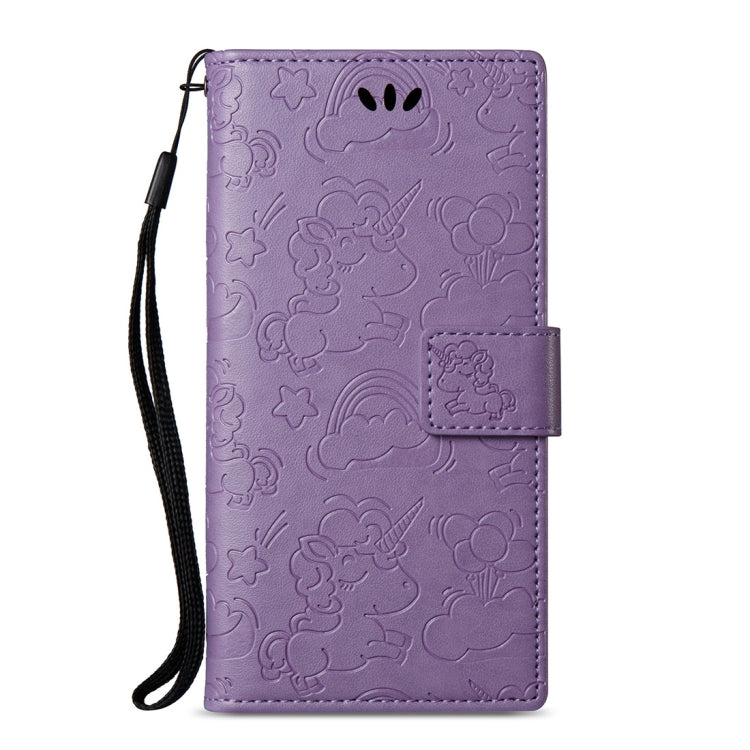 For Sony Xperia XA1 Pressed Horse Cloud Print Horizontal Flip Leather Case with Holder & Card Slots & Wallet & Lanyard