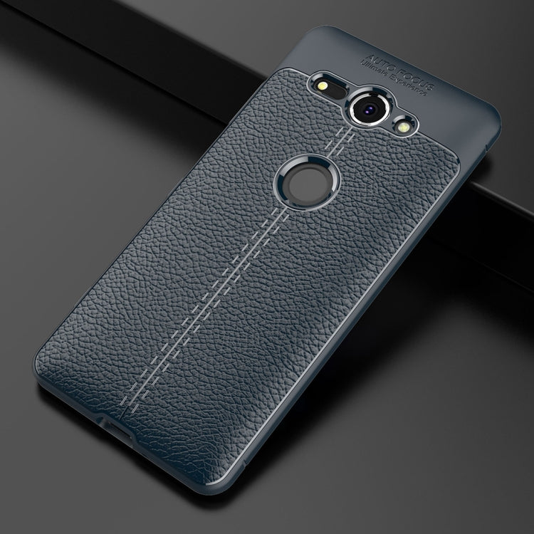 For Sony Xperia XZ2 Compact Litchi Texture Soft TPU Protective Back Cover Case