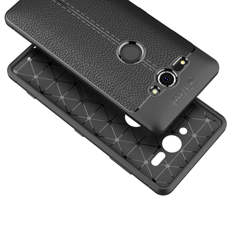 For Sony Xperia XZ2 Compact Litchi Texture Soft TPU Protective Back Cover Case